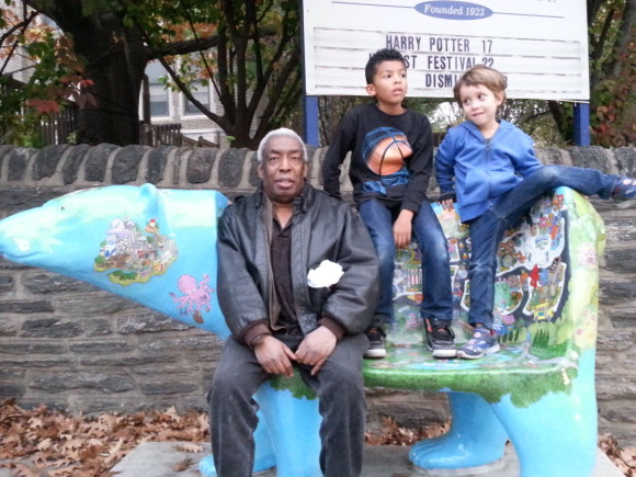 Tim Hayes with his two grandsons Julian and Milo